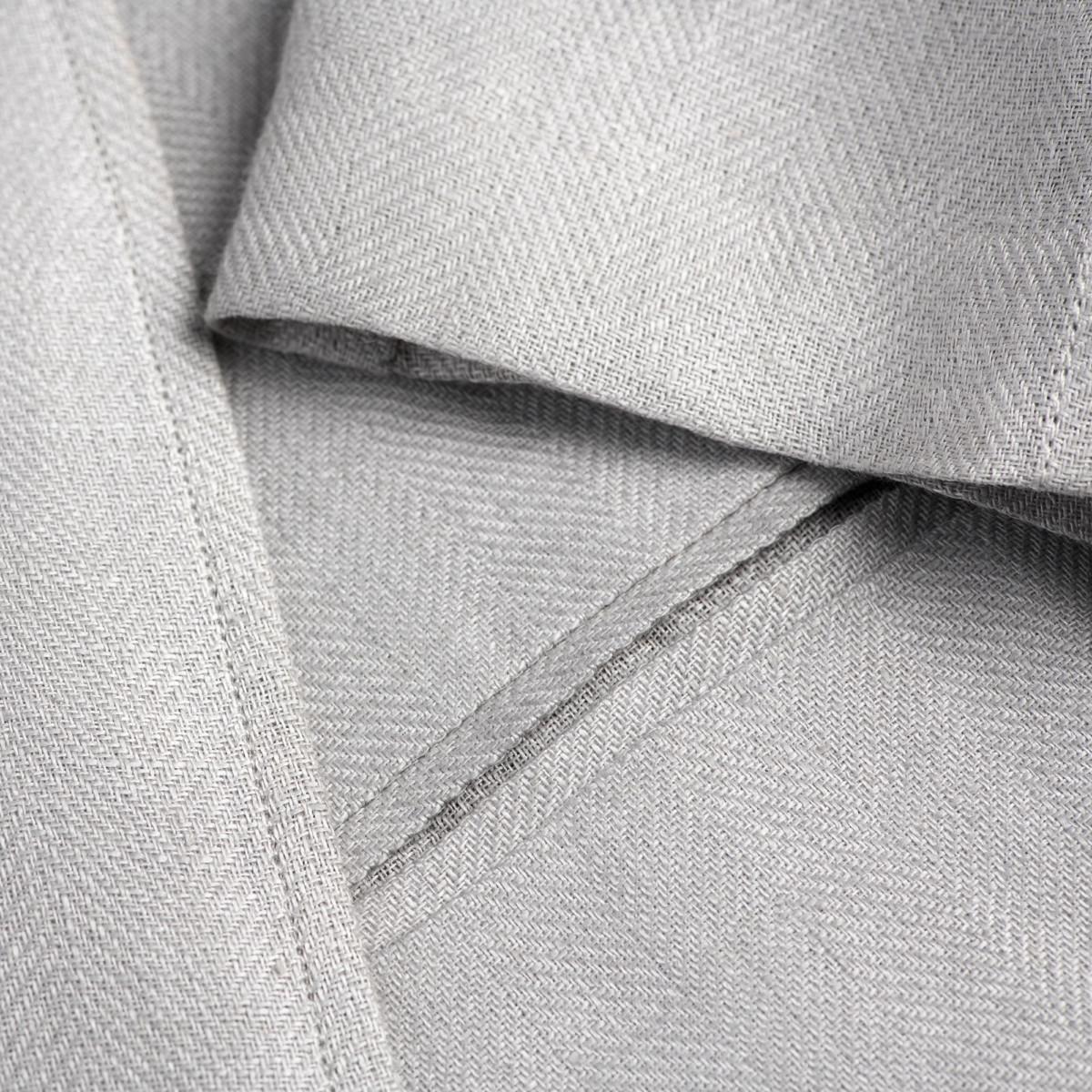 Giacca Sud Man 100% Capri light grey linen jacket detail