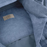 Gilet Cappuccio 100% Capri jeans linen gilet detail