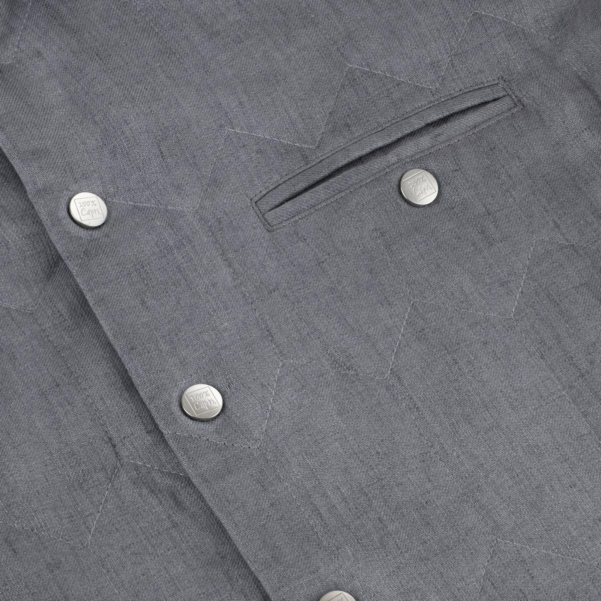 Camicia Trapuntino Dark Grey 100% Capri