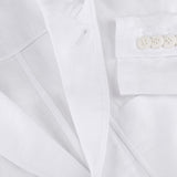 Giacca St. Tropez 100% Capri white linen jacket for man detail