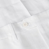 Pantalone Brezza 100% capri for man linen white trouser detail