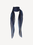 Rhombus Linen Scarf for women 100% Capri blue and jeans  linen scarf