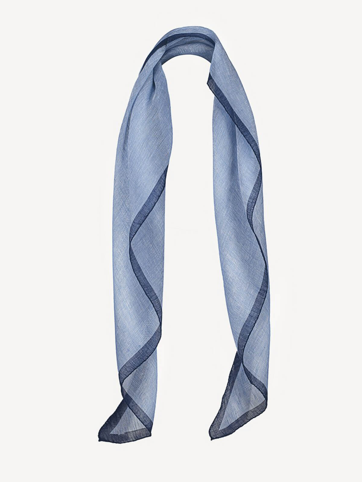 Rhombus Linen Scarf for women 100% Capri jeans and blue linen scarf