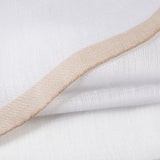 Rhombus Linen Scarf for women 100% Capri white and nut linen scarf detail