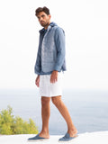 Sabot Portofino 100% Capri jeans leather sabot worn by model