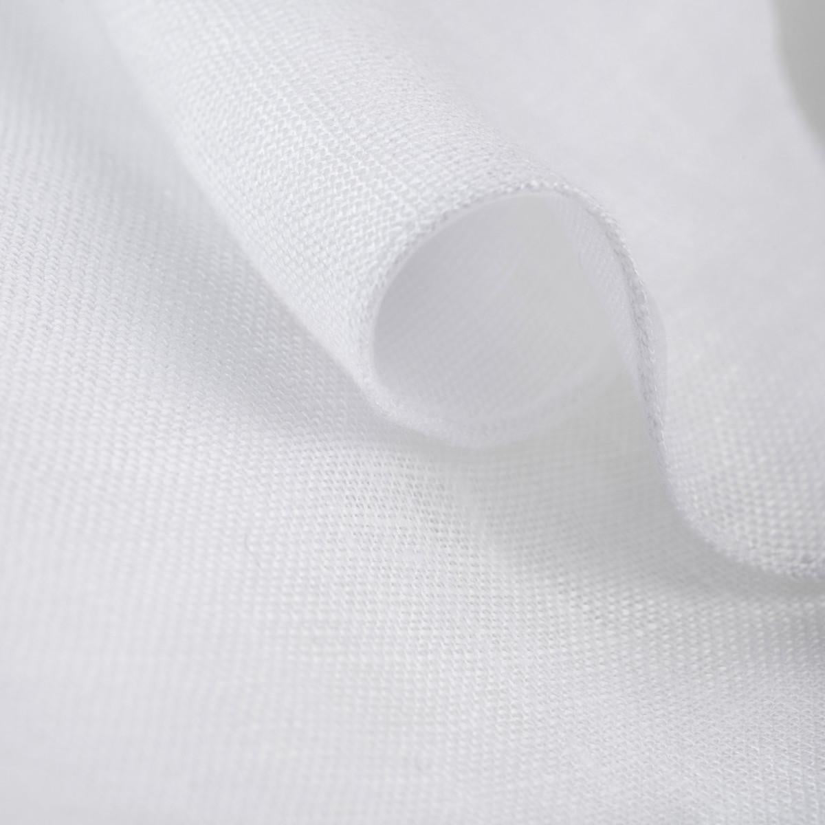 Tuta June 100% Capri white linen jumpsuit detail