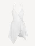 Tuta June 100% Capri white linen jumpsuit front