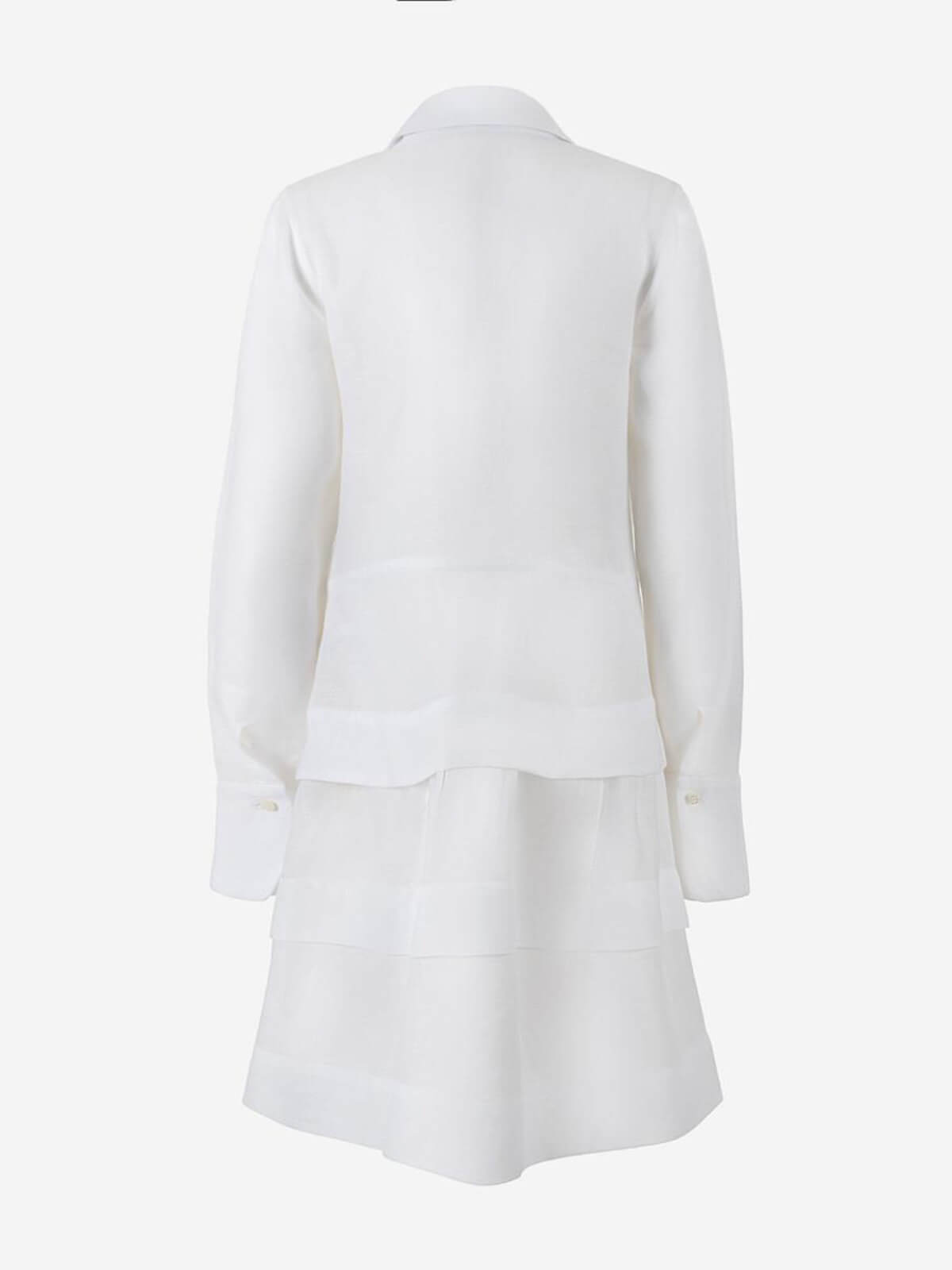 Abito Athina 100% Capri white linen dress back