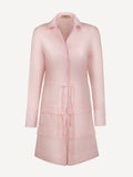Abito Athina 100% Capri pink linen dress front