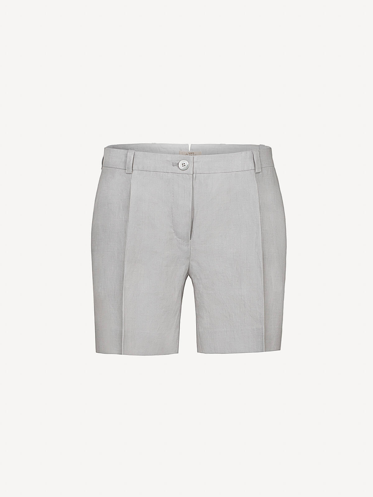 Bermuda Cannes 100% Capri light grey linen pant front