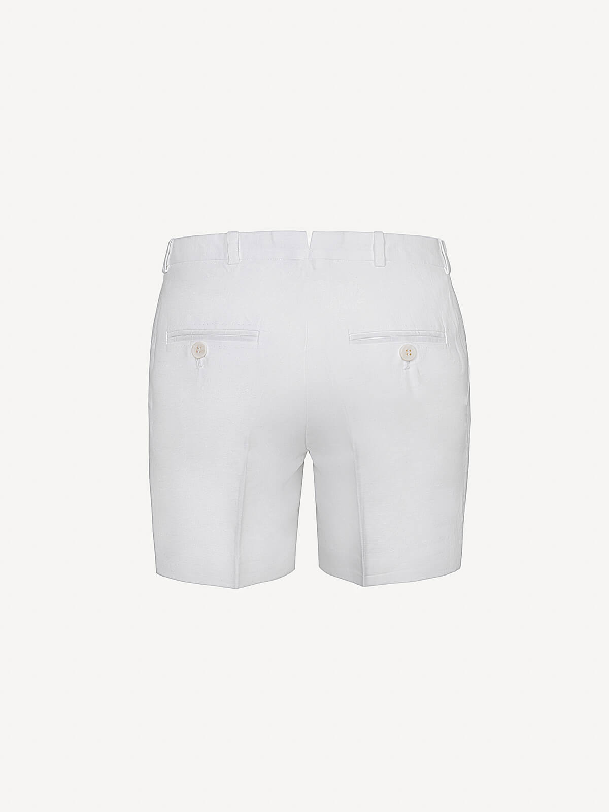 Bermuda Cannes 100% Capri white linen pant back