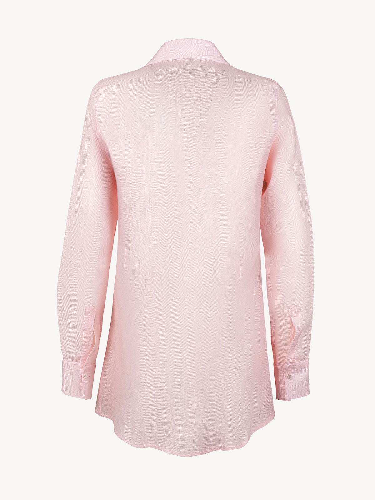 Camicia Chic Spigata 100% Capri pink linen shirt back