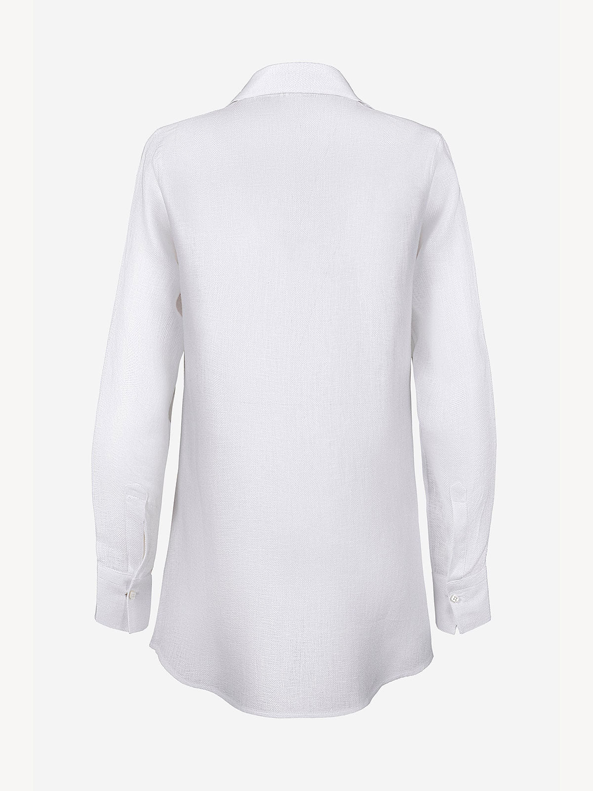 Camicia Chic Spigata 100% Capri white linen shirt back