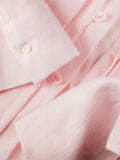 Camicia fiocco 100% Capri pink linen shirt detail