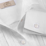 Camicia Royal 100% Capri white linen shirt detail