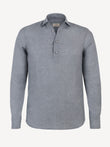 Camicia Polo front dark grey 100% Capri