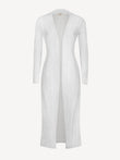 Cappotto Lungo Sfrangiato 100% Capri white linen dress front