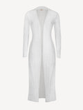 Cappotto Lungo Sfrangiato 100% Capri white linen dress front