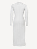 Cappotto Lungo Sfrangiato 100% Capri white linen dress back