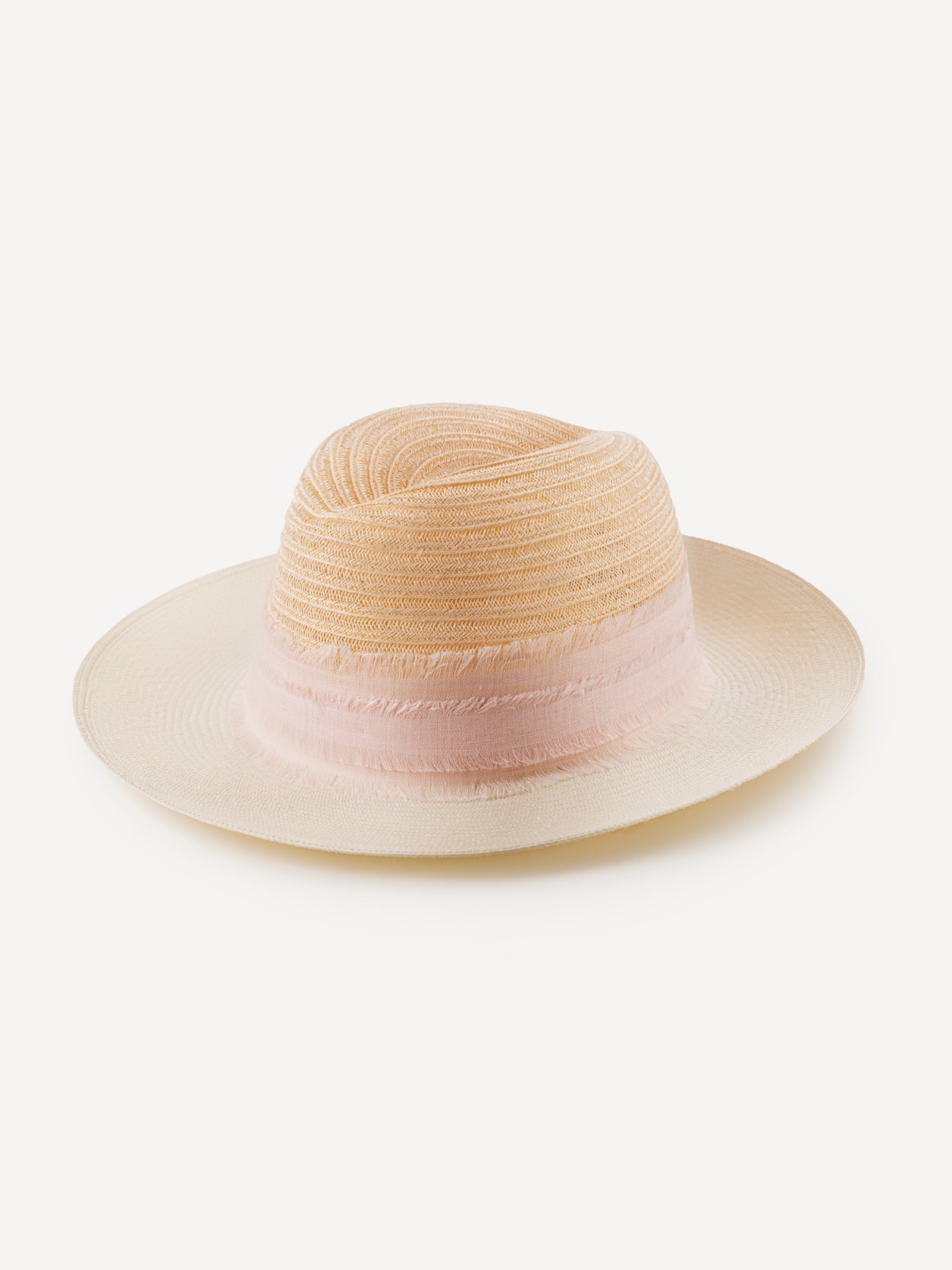 Capri Linen Hat for woman 100% Capri pink straw hat  front