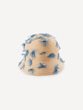 Cloche Bon Effiloche 100% Capri jeans straw hat 