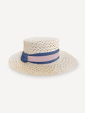 Cocò Dentelle 100% Capri jeans and pink straw hat 
