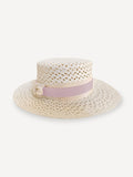 Cocò Dentelle 100% Capri pink straw hat 