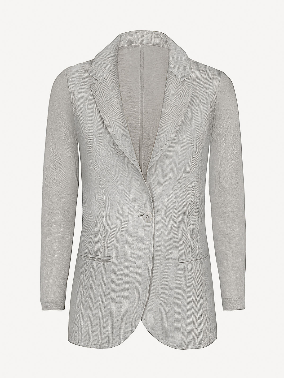 Giacca Sud Woman 100% Capri light grey linen jacket front
