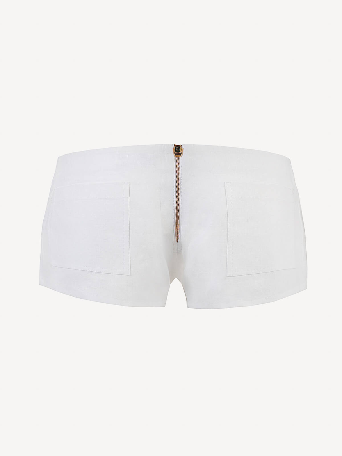 Linen Shorts Pants Zip