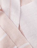 Kimono Jacket 100% Capri white and  pink linen jacket detail