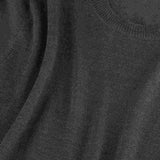 T-Shirt M/C 100% Capri dark grey linen t-shirt detail