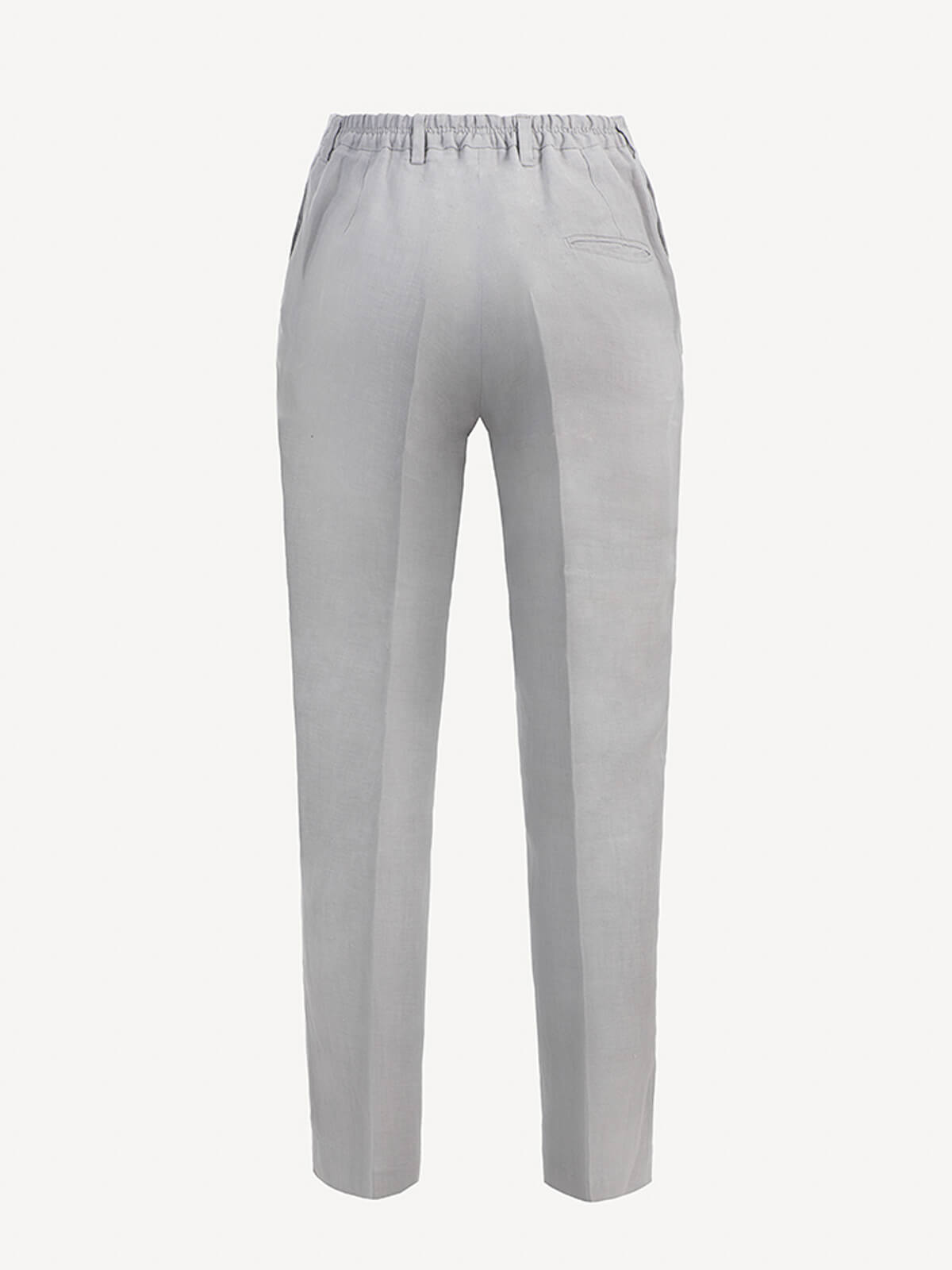 Pantalone Martin 100% Capri light grey linen pant back