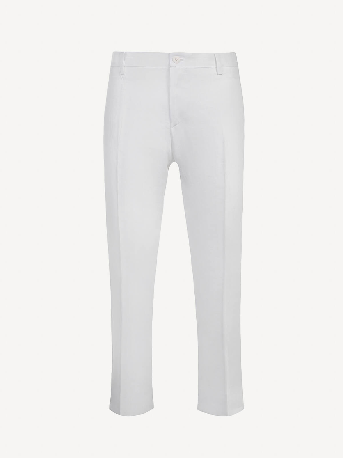 Pantalone New Capri for woman 100% Capri white linen pant front