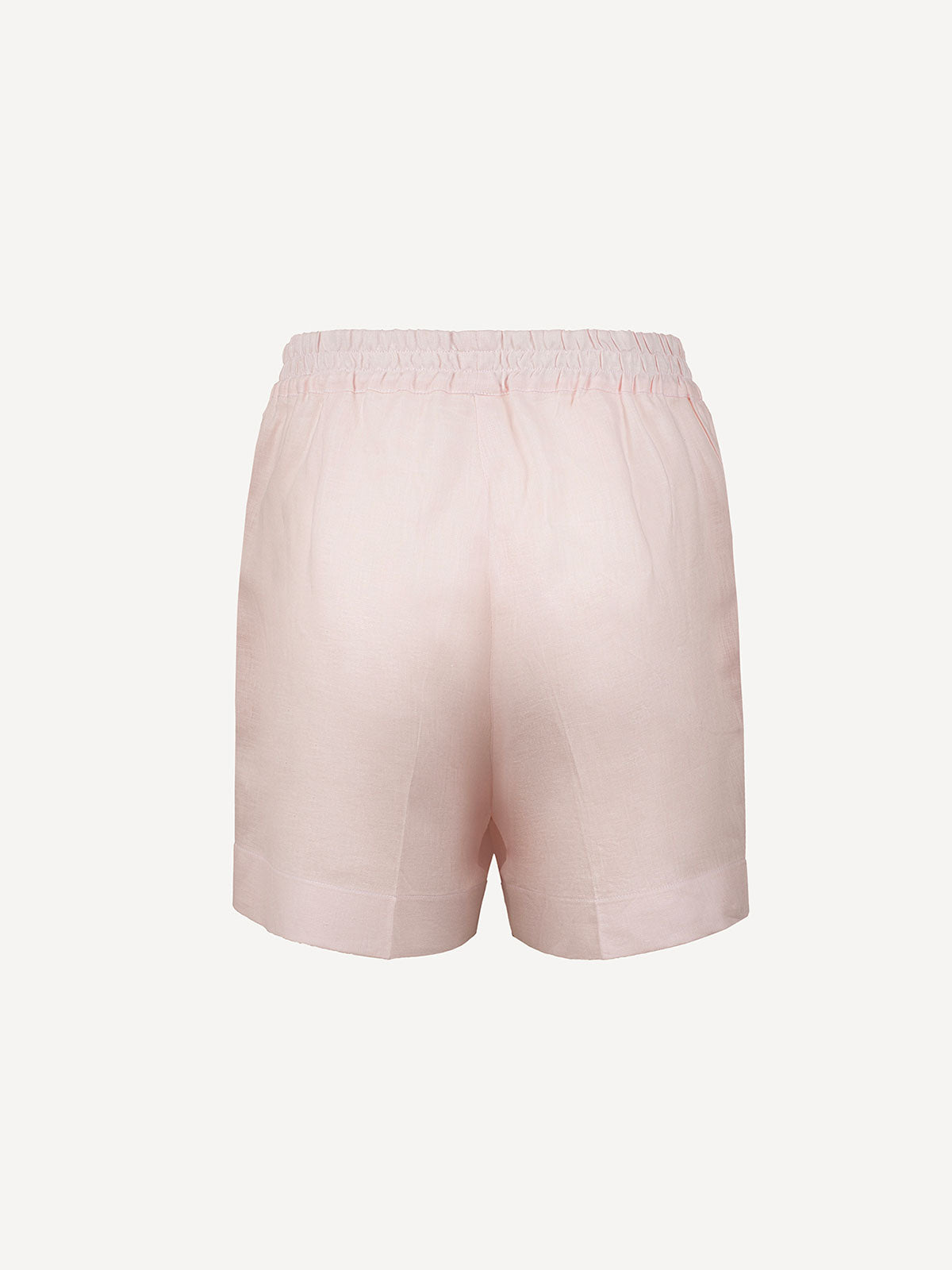 Amy Linen Short 100% Capri pink linen short back