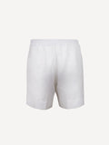 Amy Linen Short 100% Capri white linen short back