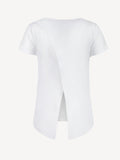 T-Shirt One 100% Capri white linen t-shirt back