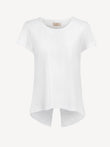 T-Shirt One 100% Capri white linen t-shirt front