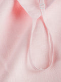 Top Betty 100% Capri pink linen top detail