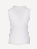 Top St Barth 100 Capri White and pink linen top back